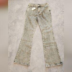 New Misses Size 4 Gray Slim Fit Flared Jeans